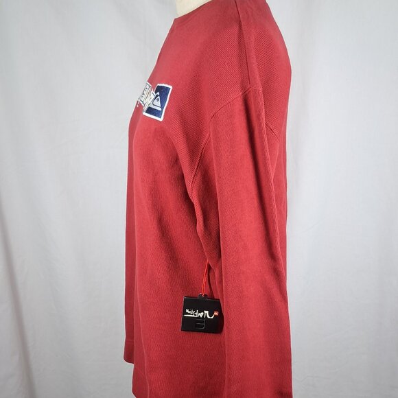 NWT's VTG Quiksilver Men's Small Red Long Sleeve Shirt Pull Over 90’s Skateboard - Picture 3 of 12